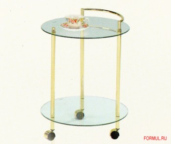 Сервировочный двухъярусный столик. Столик оснащен транспортировочной ручкой