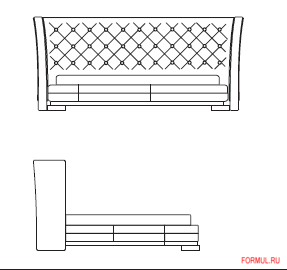 Кровать Ulivi Salotti Savoy Ebano Кровать Ulivi Salotti Savoy Ebano
