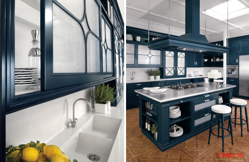 Кухня Ca' d'Oro Park avenue (laccato blu notte) Кухня Ca' d'Oro Park avenue (laccato blu notte)