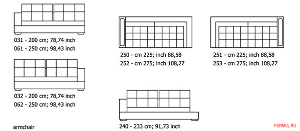 Диван и кресло Contempo Olimpo c1001 Диван и кресло Contempo Olimpo c1001