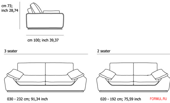 Диван и кресло Contempo Sartre c1016 Диван и кресло Contempo Sartre c1016