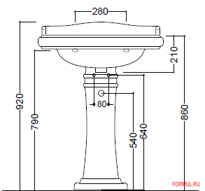Раковина Kerasan 69 Арт. 104601 Раковина Kerasan 69 Арт. 104601