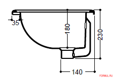 Раковина Kerasan 46 Арт. 103101 Раковина Kerasan 46 Арт. 103101