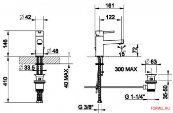Смеситель GESSI 13801 Смеситель GESSI 13801