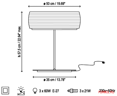 Настольная лампа Bover INARI MESA Настольная лампа Bover INARI MESA