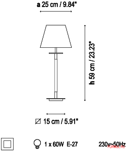 Настольная лампа Bover LUA MESA Настольная лампа Bover LUA MESA