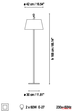 Торшер Bover FERRARA PIE Торшер Bover FERRARA PIE