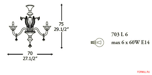 Люстра MURANO due Gallery 703 Люстра MURANO due Gallery 703