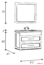 Комплект мебели для ванной Mobili Di Castello Vasari Комплект мебели для ванной Mobili Di Castello Vasari