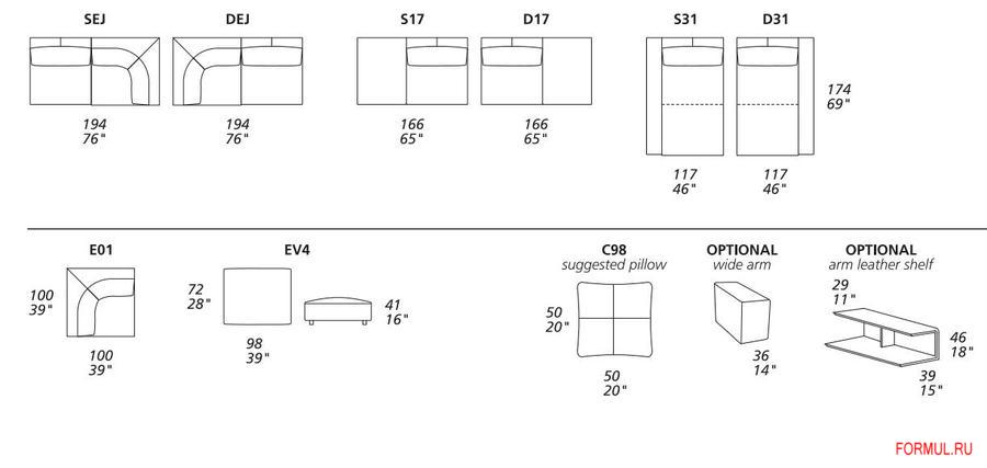 Диван Gamma Arredamenti Bond Диван Gamma Arredamenti Bond