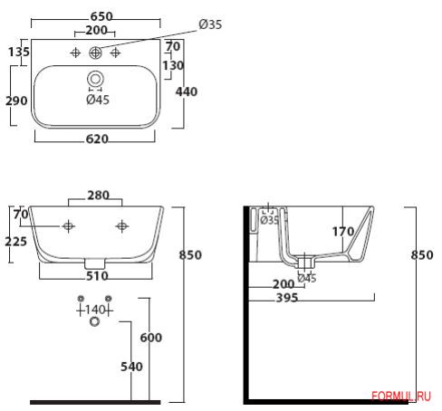 Раковина Galassia 5402 Раковина Galassia 5402