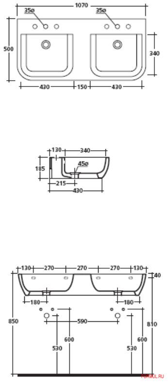 Раковина Galassia 9900 Раковина Galassia 9900