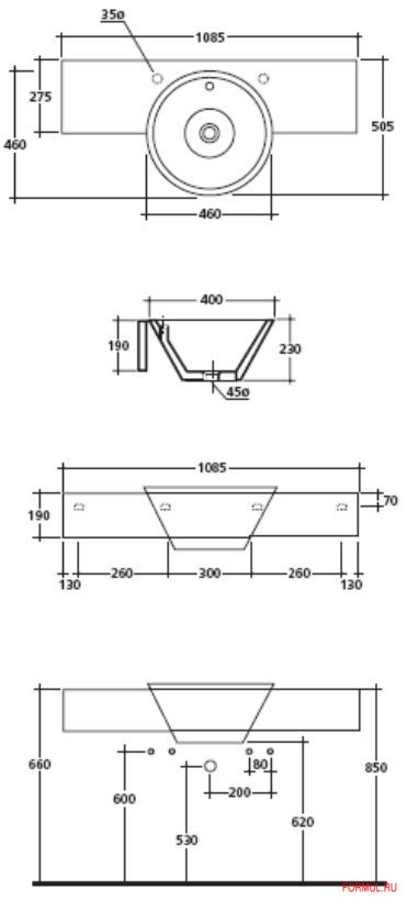 Раковина Galassia 8861 Раковина Galassia 8861