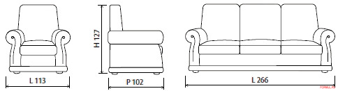  Misura i Salotti Luxor 