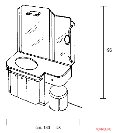 Комплект мебели для ванной Eurolegno Hollywood 60 Комплект мебели для ванной Eurolegno Hollywood 60