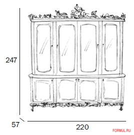 Витрина Paolo Lucchetta Valentino cod. TDYF14X220 Витрина Paolo Lucchetta Valentino cod. TDYF14X220