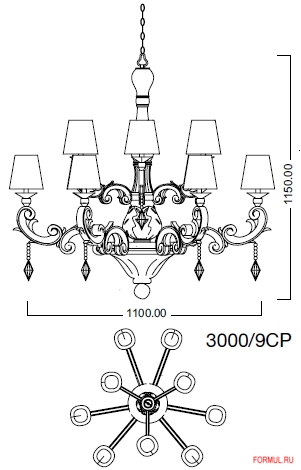 ������ Illuminazione d'arte 3000/9CP