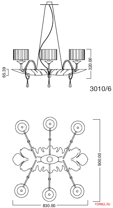 ������ Illuminazione d'arte 3010/6