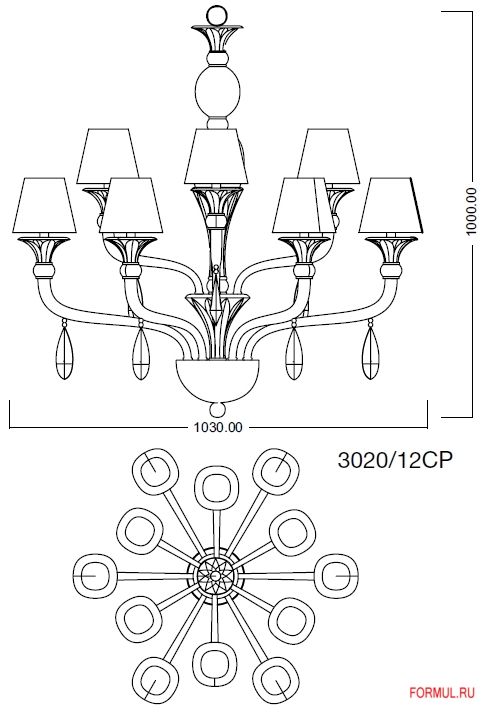 ������ Illuminazione d'arte 3020/12P