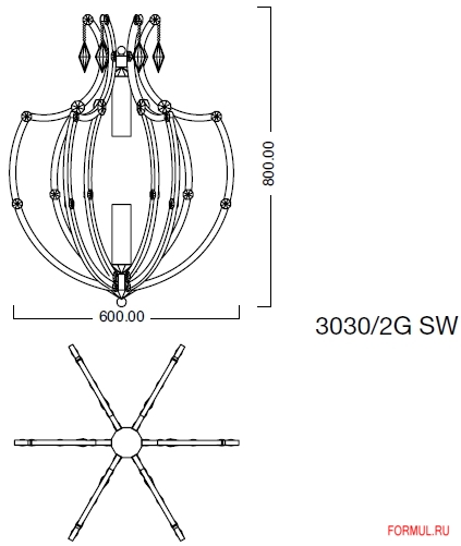 ������ Illuminazione d'arte 3030/2G SW