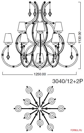  Illuminazione d'arte 3040/12+2P