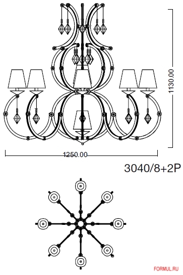  Illuminazione d'arte 3040/8+2P