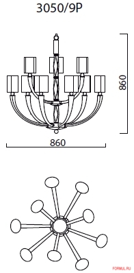  Illuminazione d'arte 3050/9P