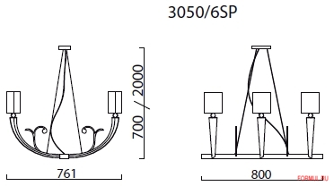  Illuminazione d'arte 3050/6SP