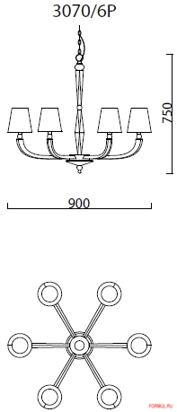  Illuminazione d'arte 3070/6P