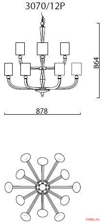  Illuminazione d'arte 3070/12P