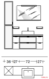 Комплект мебели для ванной BMT Domina Комплект мебели для ванной BMT Domina