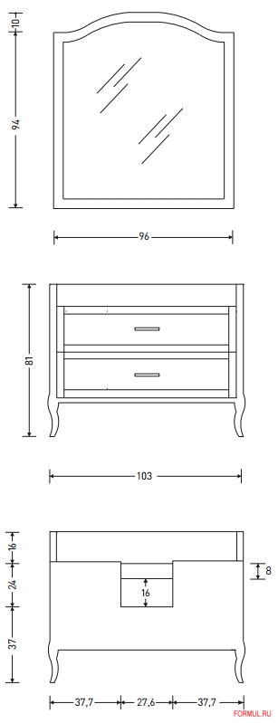 Комплект мебели для ванной Eban Rachele Комплект мебели для ванной Eban Rachele