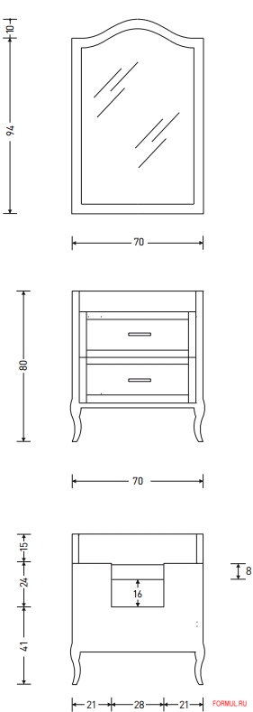 Комплект мебели для ванной Eban Rachele Комплект мебели для ванной Eban Rachele