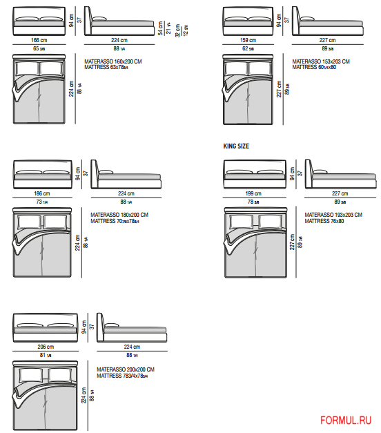 ������� Minotti Powell bed