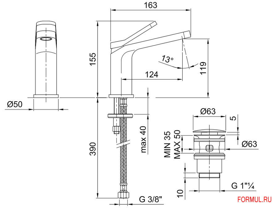 Смеситель Fantini Levante Смеситель Fantini Levante