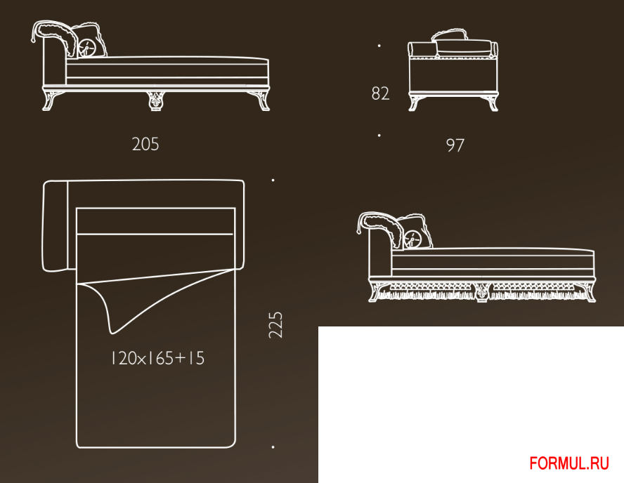  Keoma Salotti Cristina Chaise Longue