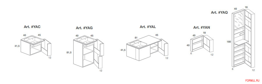 Комплект мебели для ванной Falper College Комплект мебели для ванной Falper College