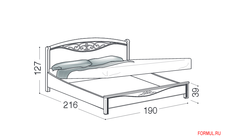 Кровать San Michele Altea 11A6081 Кровать San Michele Altea 11A6081