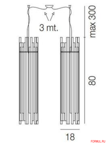 Светильник Vistosi DIADEMA SP 18 D2 Светильник Vistosi DIADEMA SP 18 D2