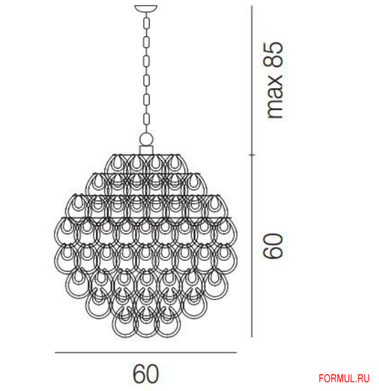 Люстра Vistosi GIOGALI SP 60 Люстра Vistosi GIOGALI SP 60