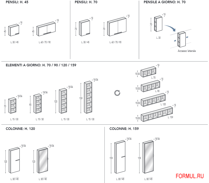 Комплект мебели для ванной Idea Group Sense Комплект мебели для ванной Idea Group Sense