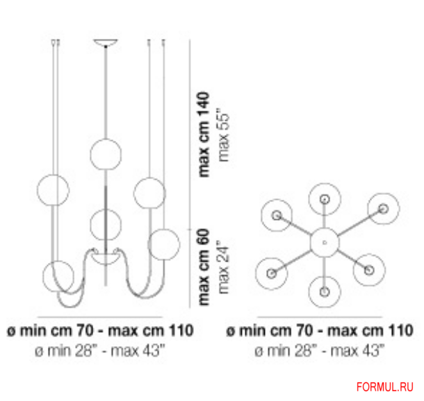 Светильник Vistosi PUPPET SP C6 Светильник Vistosi PUPPET SP C6