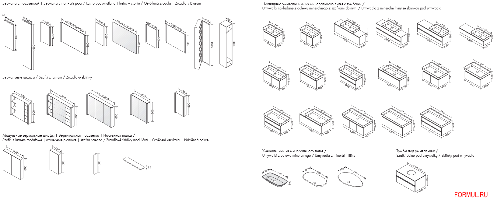 Комплект мебели для ванной Burgbad Bel Комплект мебели для ванной Burgbad Bel