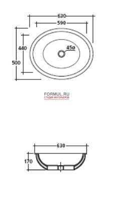 Раковина Galassia 9862 Раковина Galassia 9862
