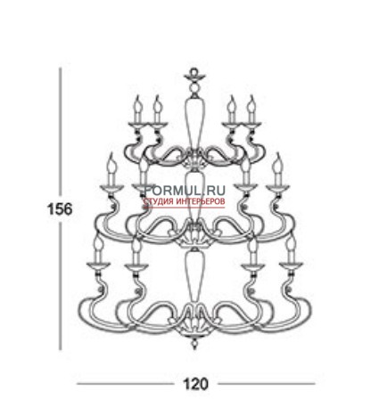 ������ Euroluce Lampadari BAROCCO L12+12+6 (Big)