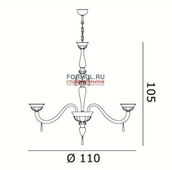 Люстра De Majo 7084/K10 Люстра De Majo 7084/K10