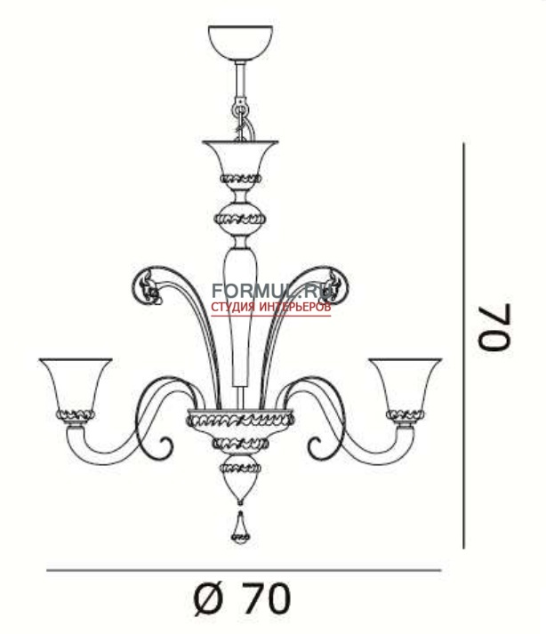 Люстра De Majo 7093/K6 Люстра De Majo 7093/K6