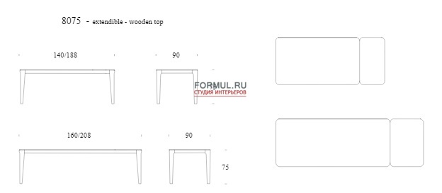 Стол Tonin Casa Dafne Стол Tonin Casa Dafne
