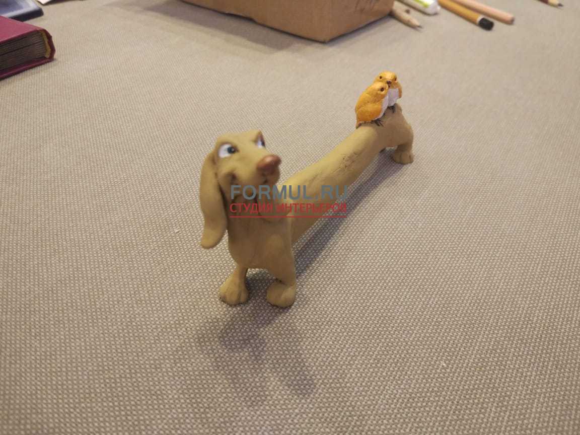 Статуэтка Авторская работа Подставка для карандашей Такса Статуэтка Авторская работа Подставка для карандашей Такса