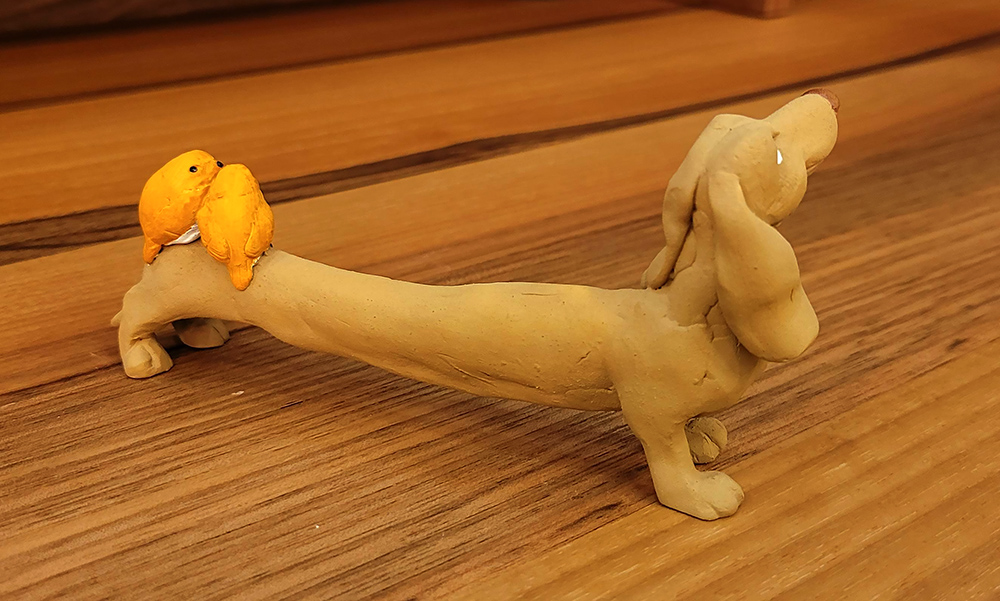 Статуэтка Авторская работа Подставка для карандашей Такса Статуэтка Авторская работа Подставка для карандашей Такса